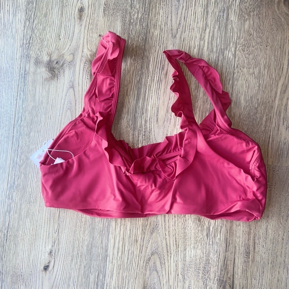 NWT Andie Swim UPF 50 Ruffled The Hydra Bikini Top in Rosette Womens Size Large - Picture 7 of 10